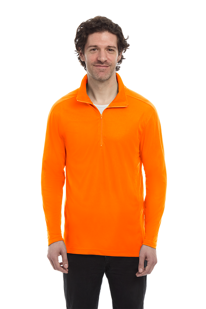 MENS WICKING SOLID 1/4 ZIP LS PULLOVER 30