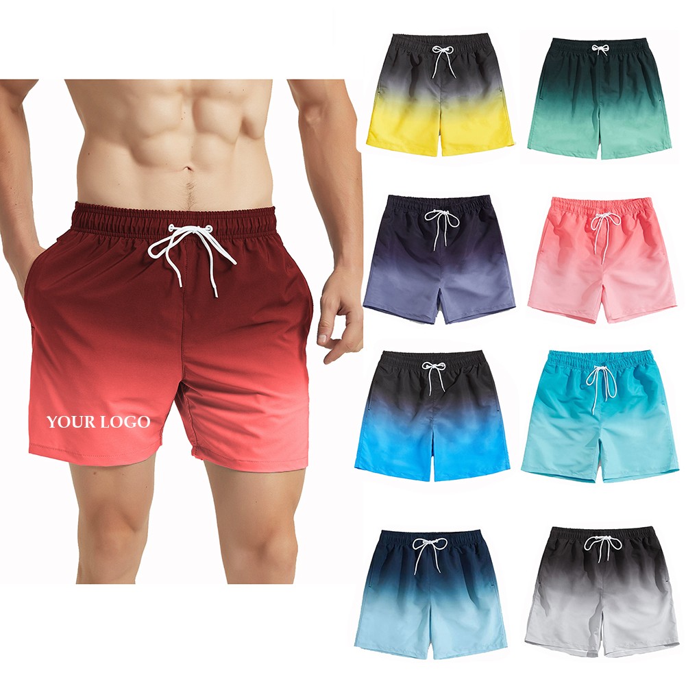 Quick Dry Men's Gradient Swim Trunks 3