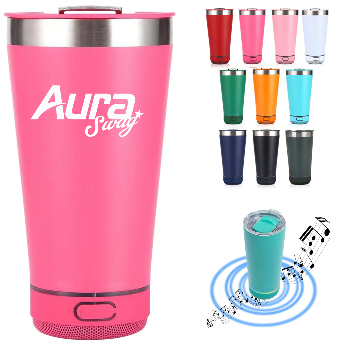 16Oz Insulated Tumbler with Integrated Wireless Speaker 9