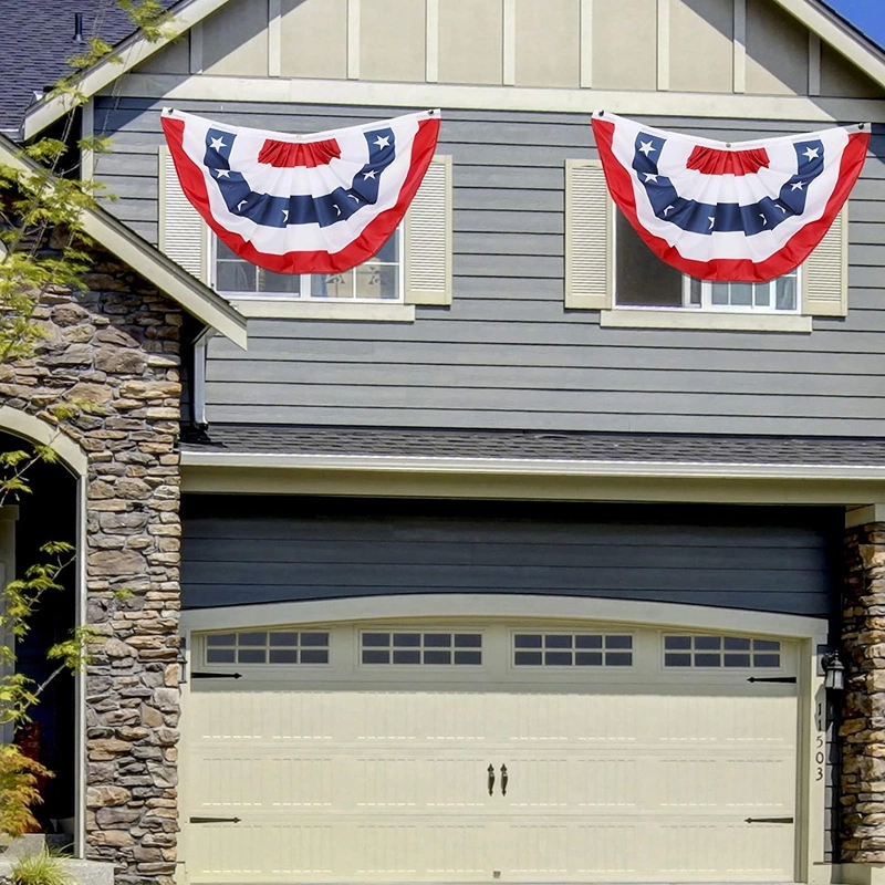 4th of July Pleated Fan Flags Outdoor Decorations 9