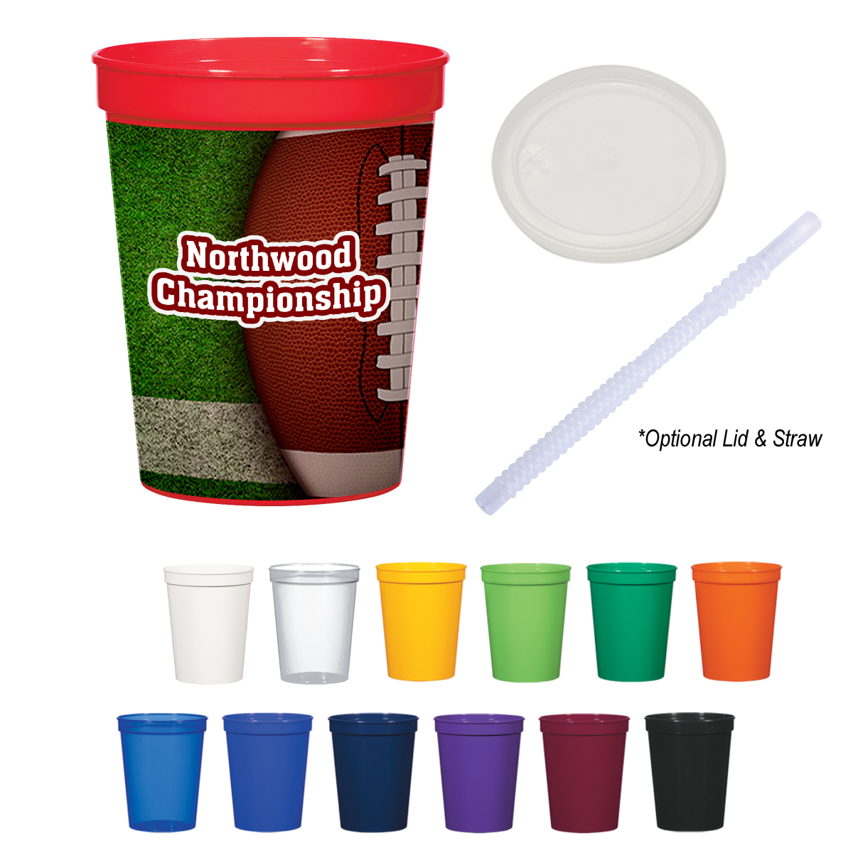 16 Oz. Full Color Big Game Stadium Cup