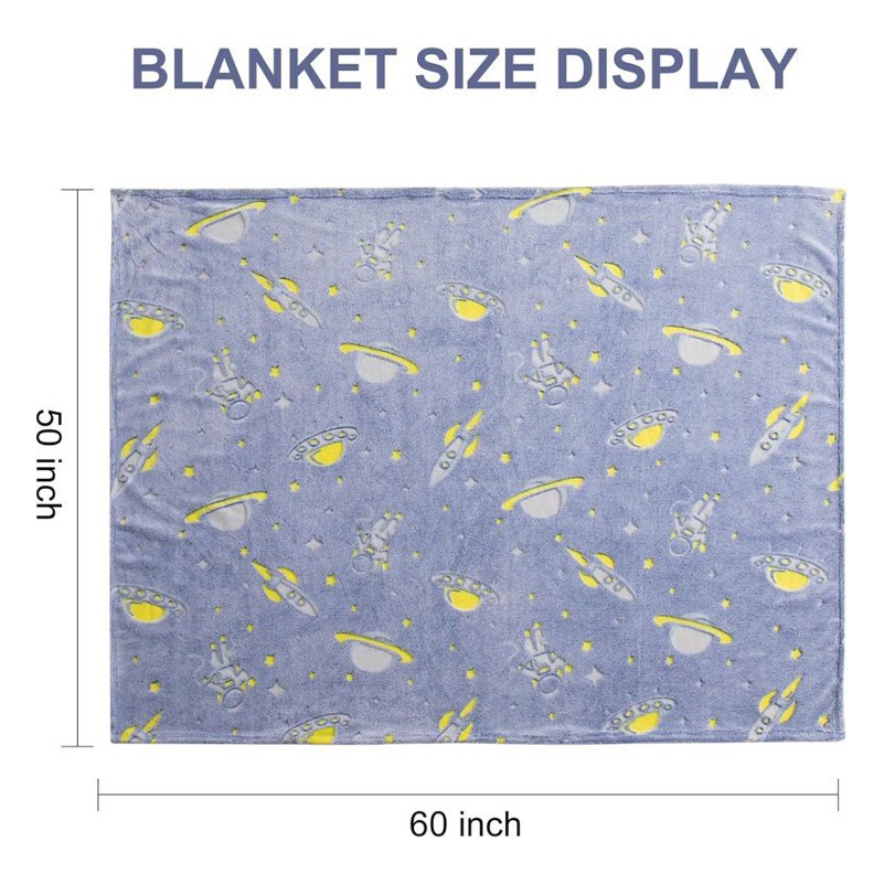 Flannel Fleece Throw Kids Luminous Blanket 3