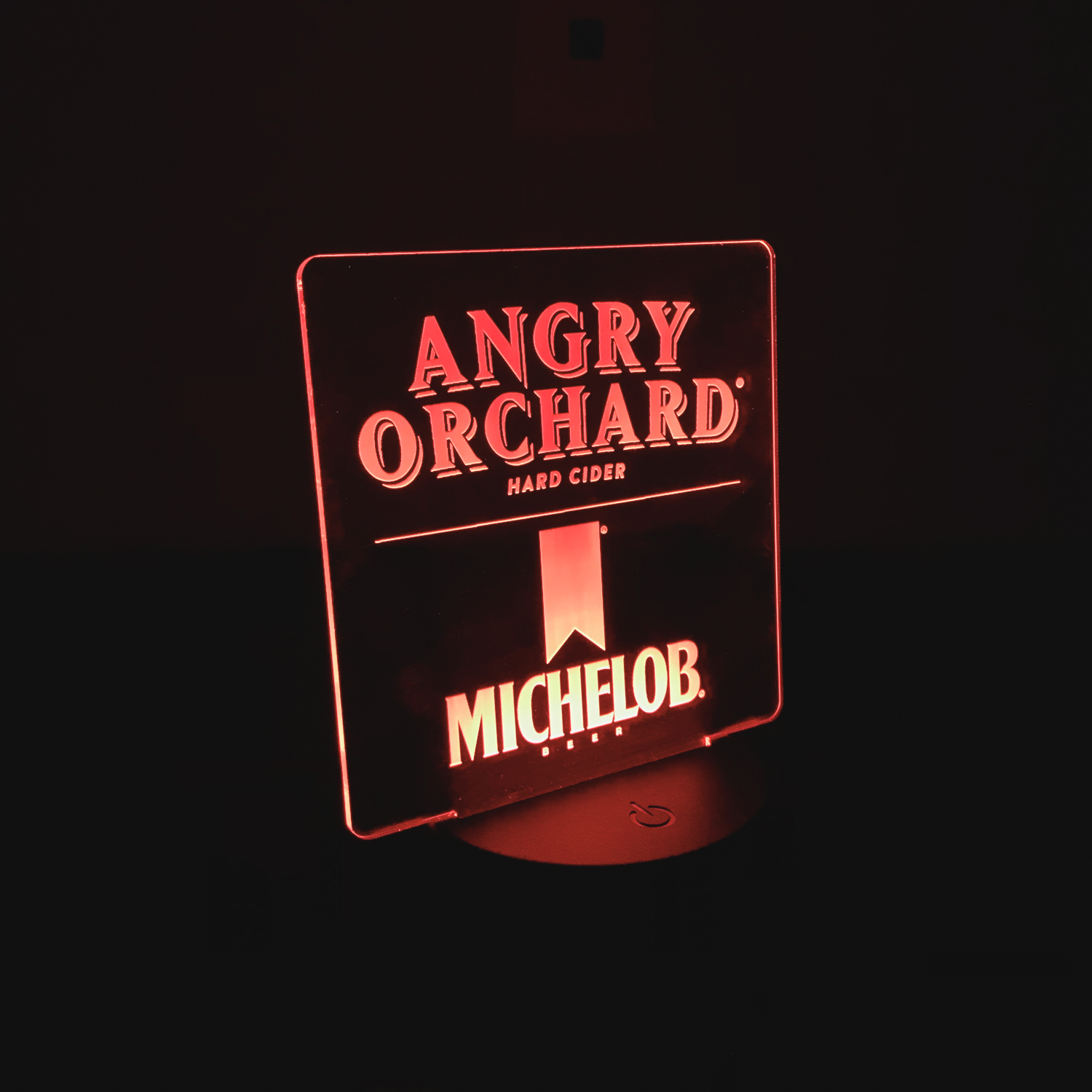 Acrylic LED Display With 3.5" Round Base 4