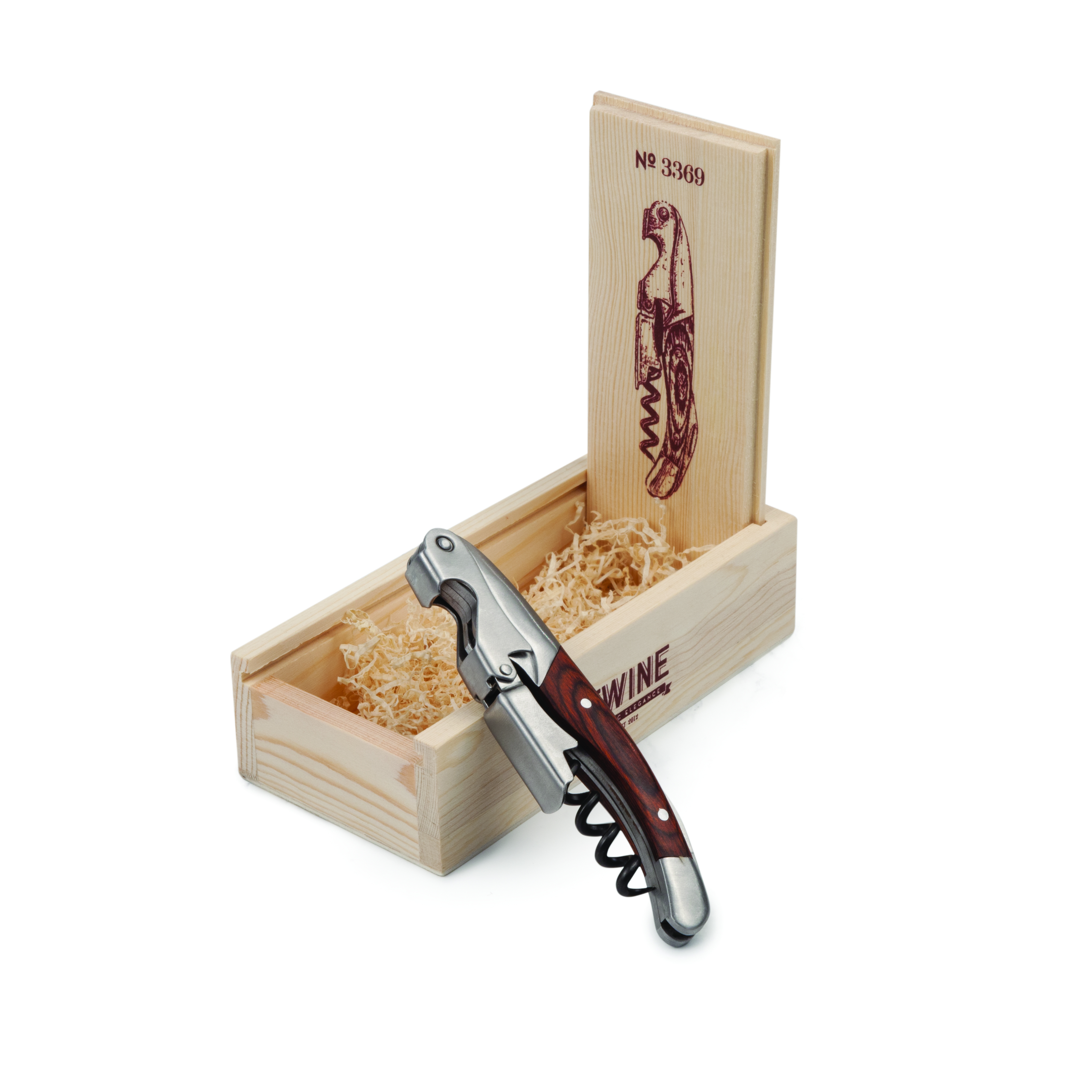 Twine Living® Wooden Double Hinged Corkscrew with Gift Box 4