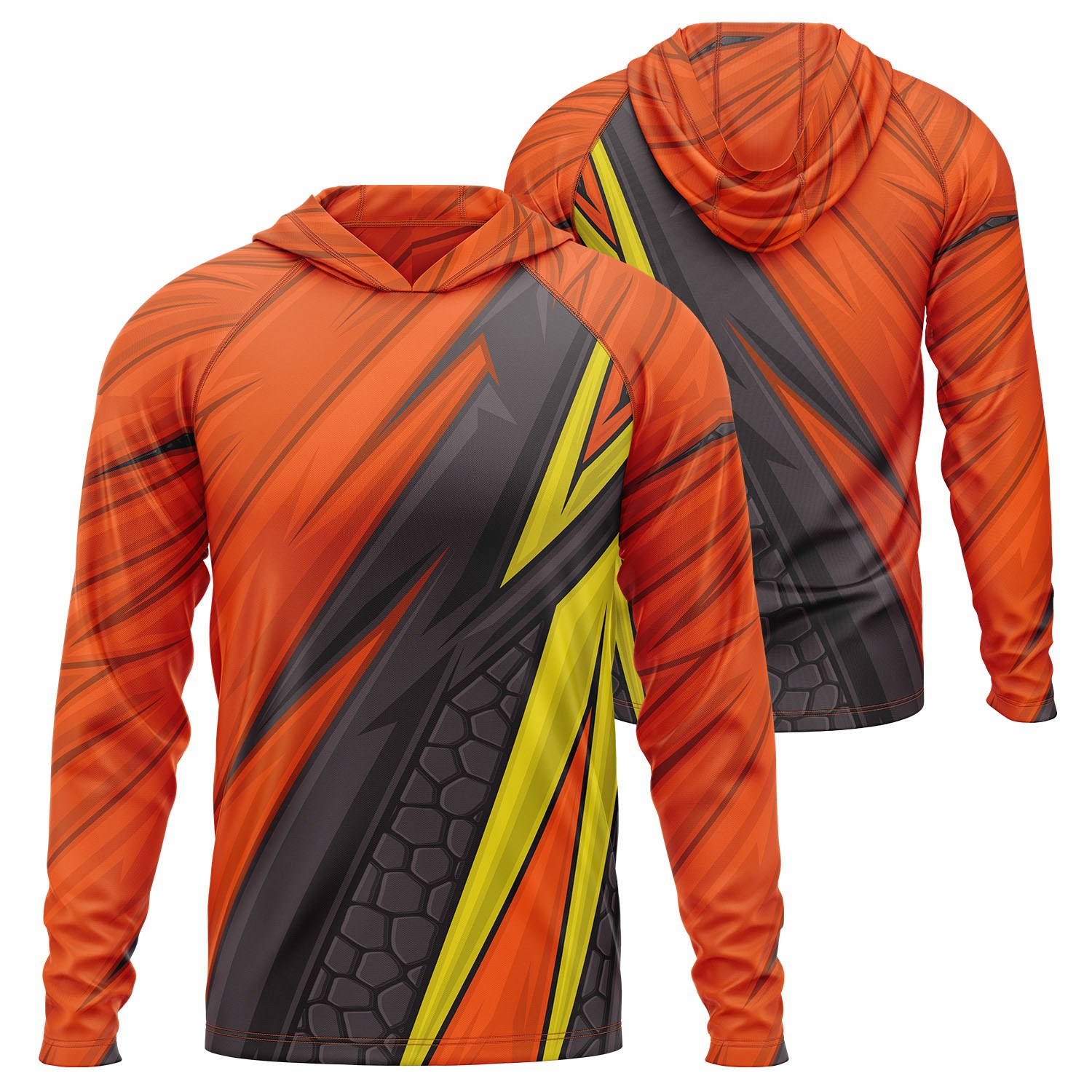 Youth 160 GSM Brushed Milk Silk Sublimation Hooded Long Sleeve T-shirt 2