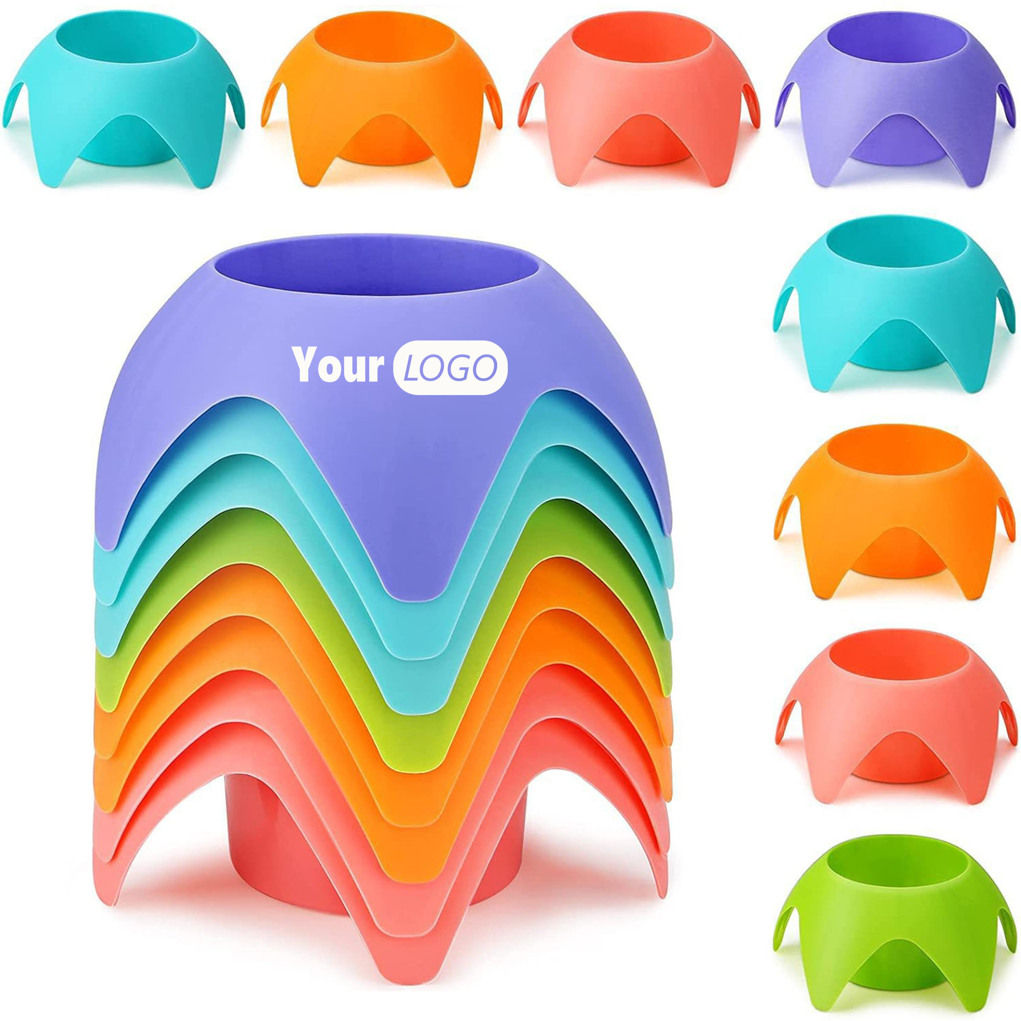 Compact Outdoor Cup Organizer Plastic Tray 6