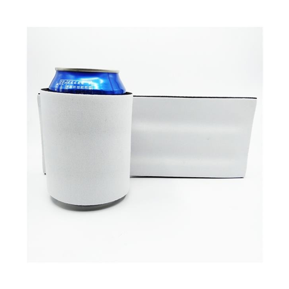 Blank White Slap Wrap Can Coolie, custom koozie with logo imprint 2