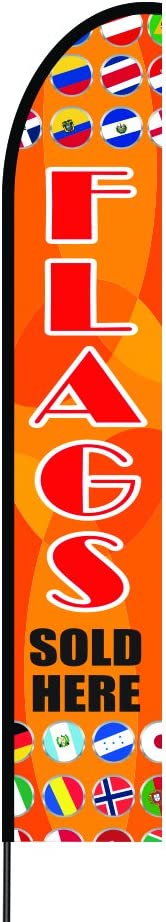 Flags Sold Here Flag Kit 15' Feet Feather Flag Sign Outdoor Banner 5