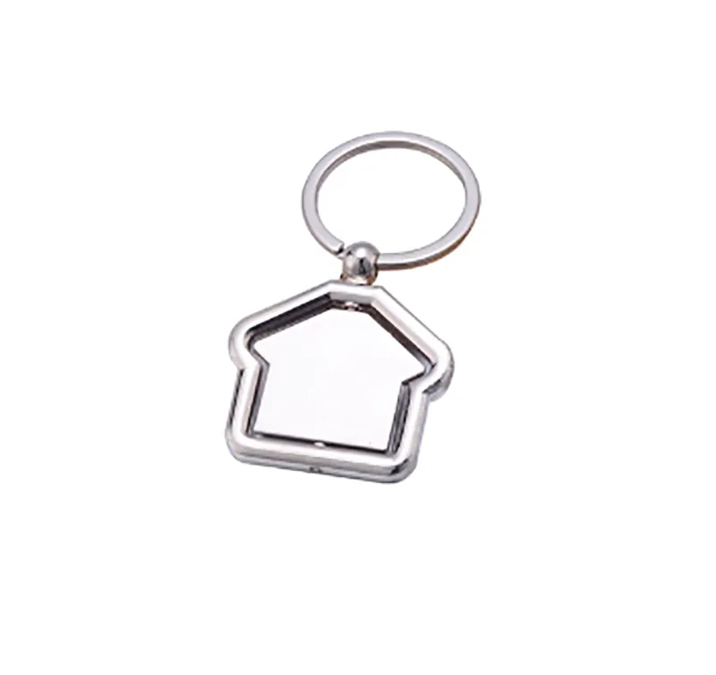 Metal House-Shaped Keychain 2
