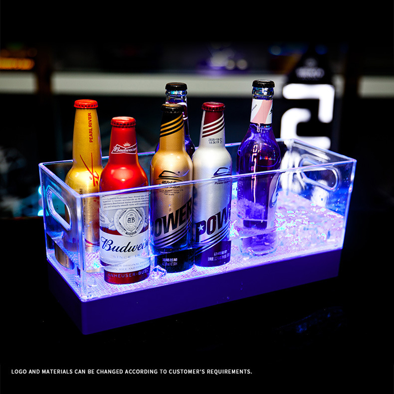 12cs Bottle Square Colors Changing Led Ice Bucket 5