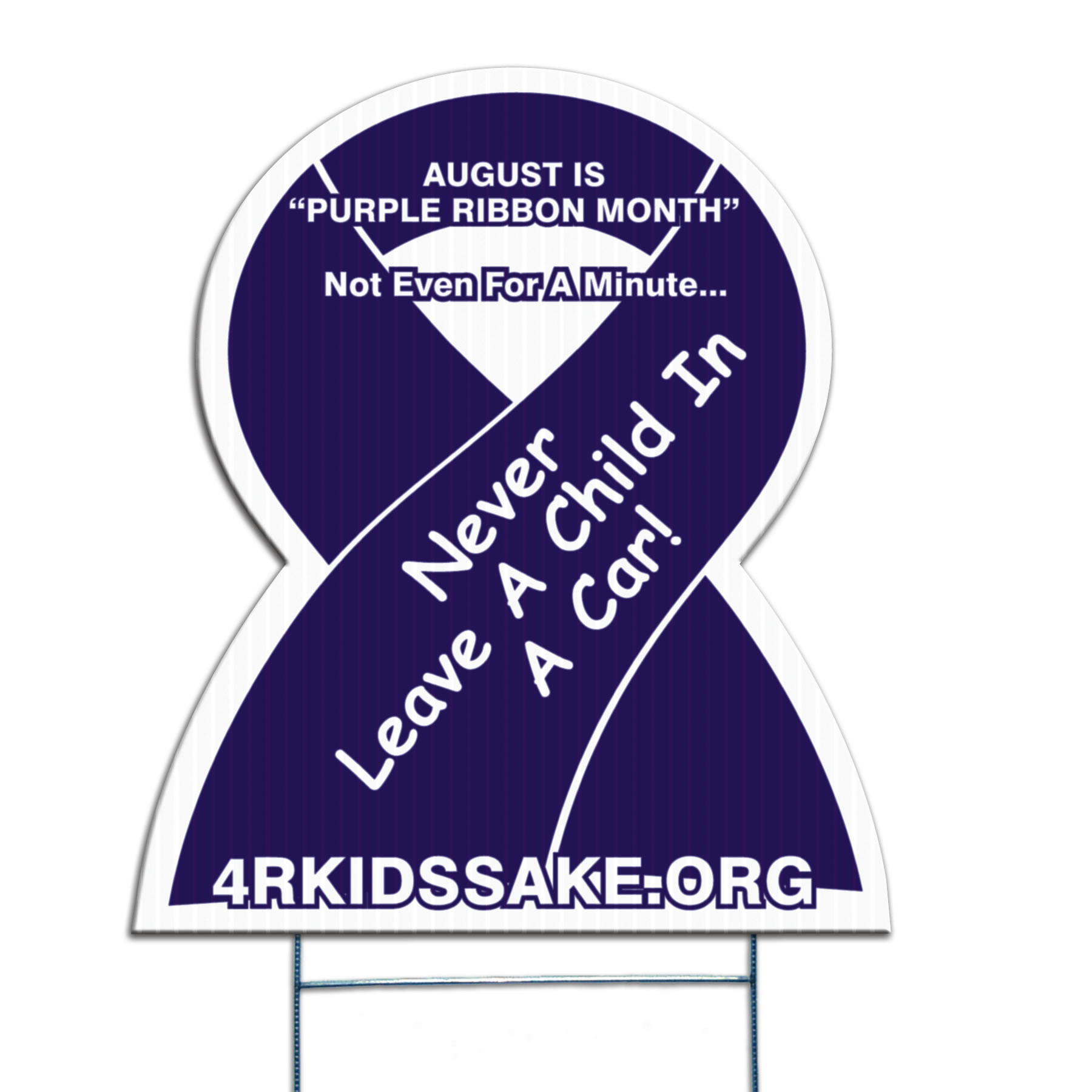 Awareness Ribbon Yard Sign, Screen Printed 3