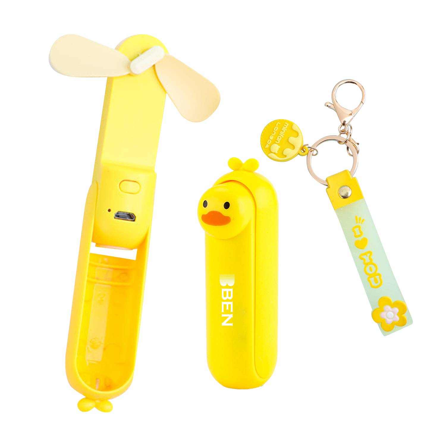 Cute little yellow duck portable fan 9