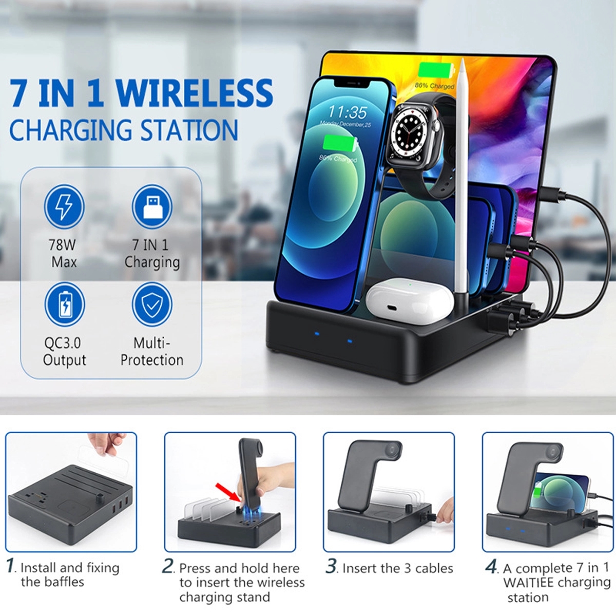 7 In 1 Multi Wireless Charging Station 4