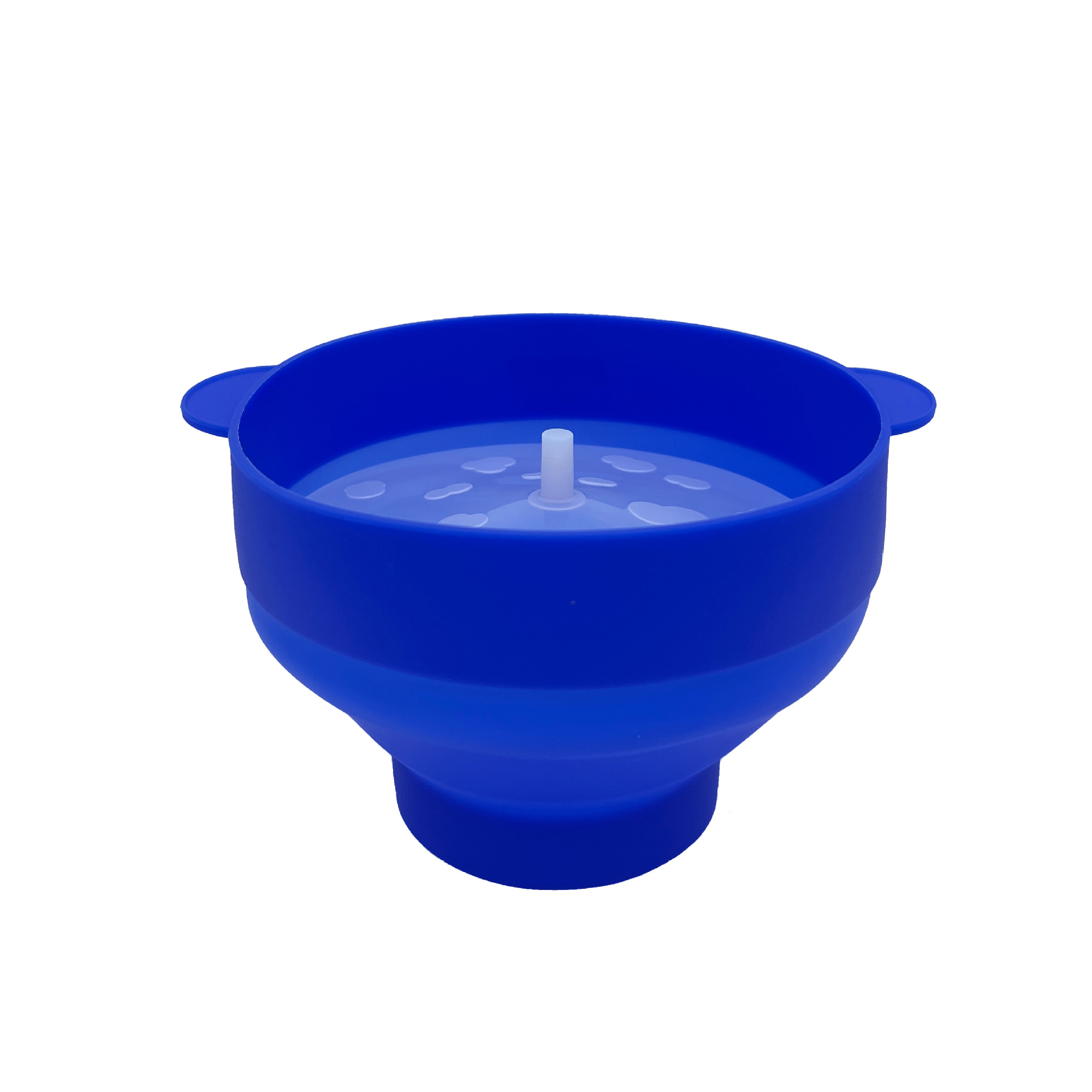 Collapsible Silicone Popcorn Bowl With Lid 9.5" x 7.9" x 2.4" 7