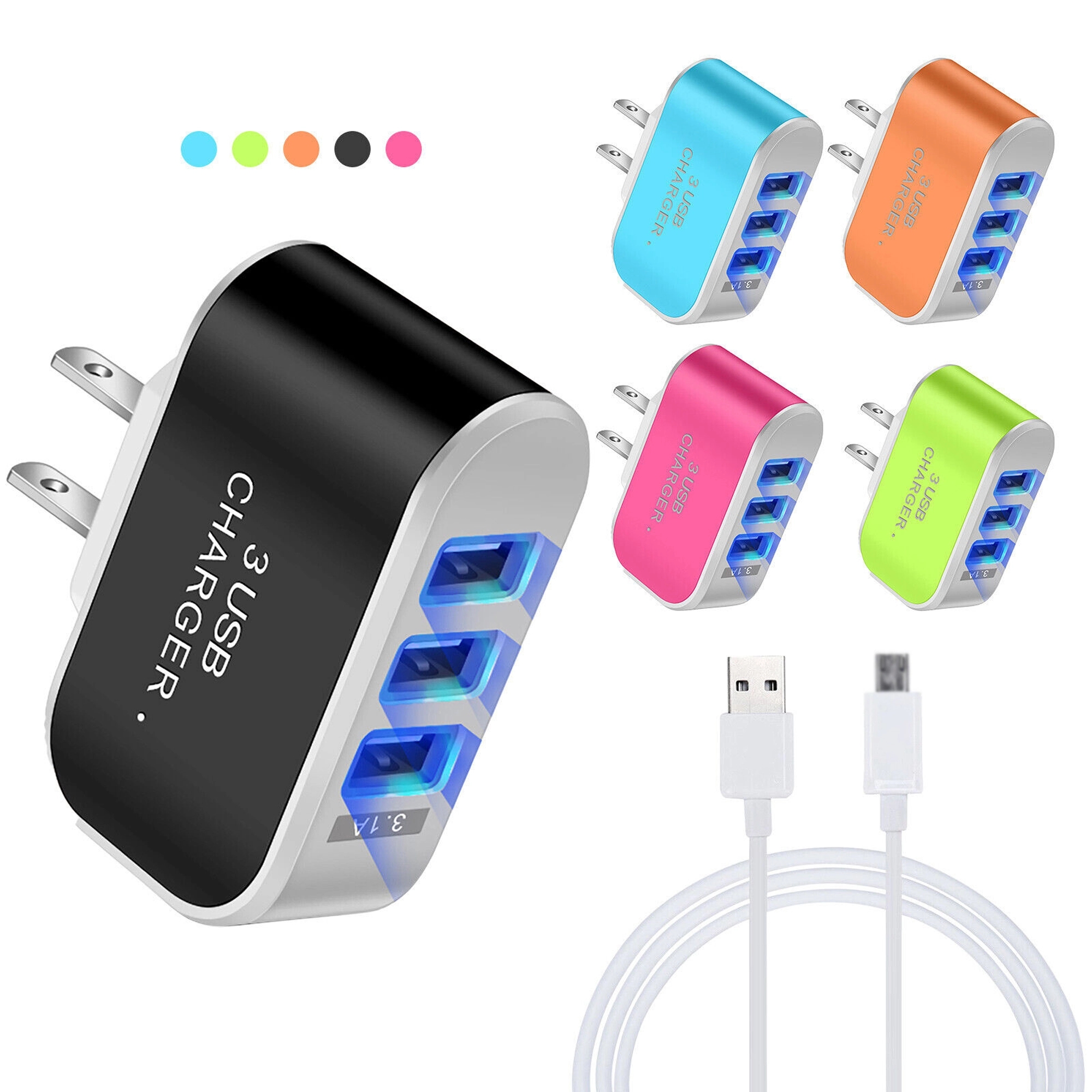 3 USB Candy Charger With LED Light 2