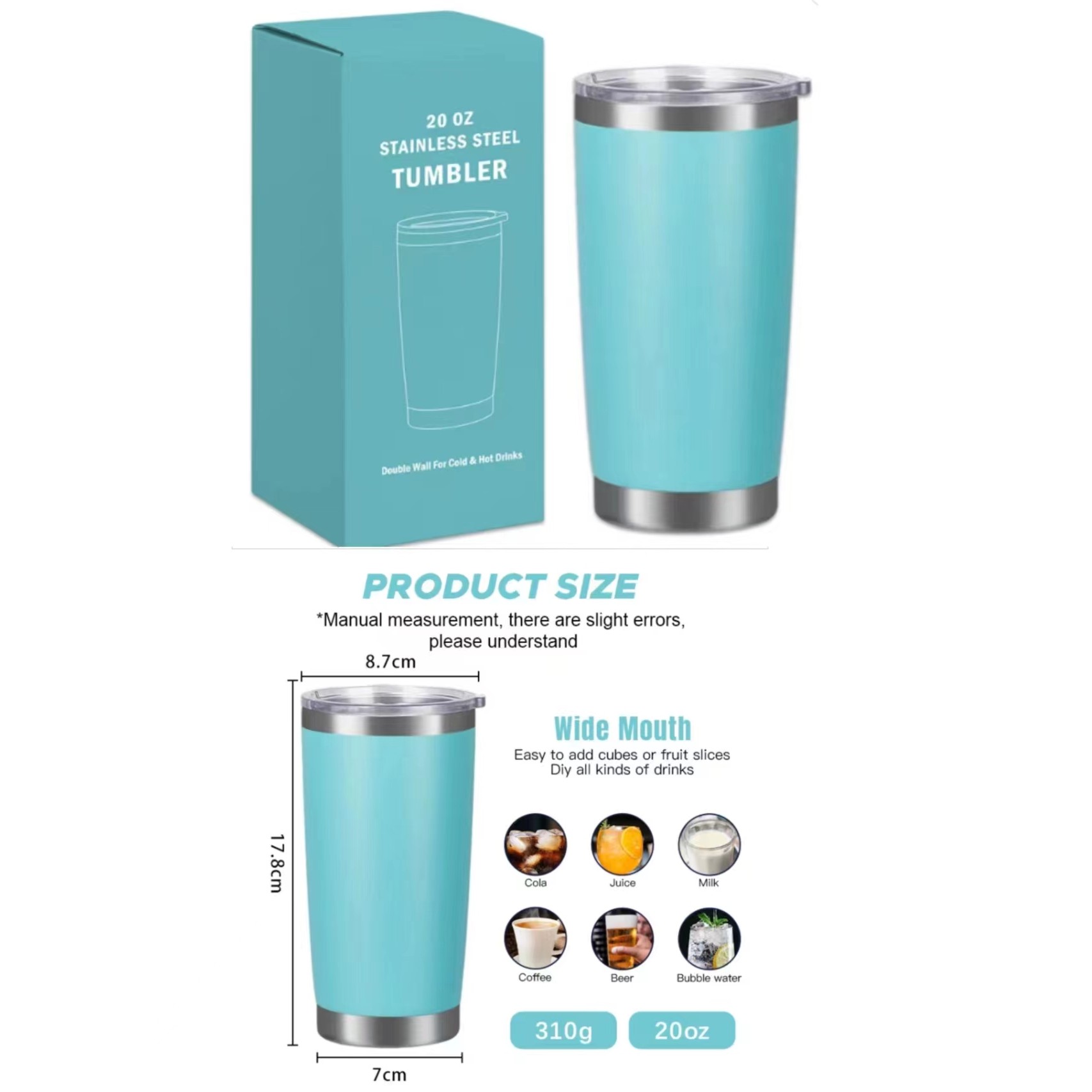 20oz Stainless steel tumbler 4