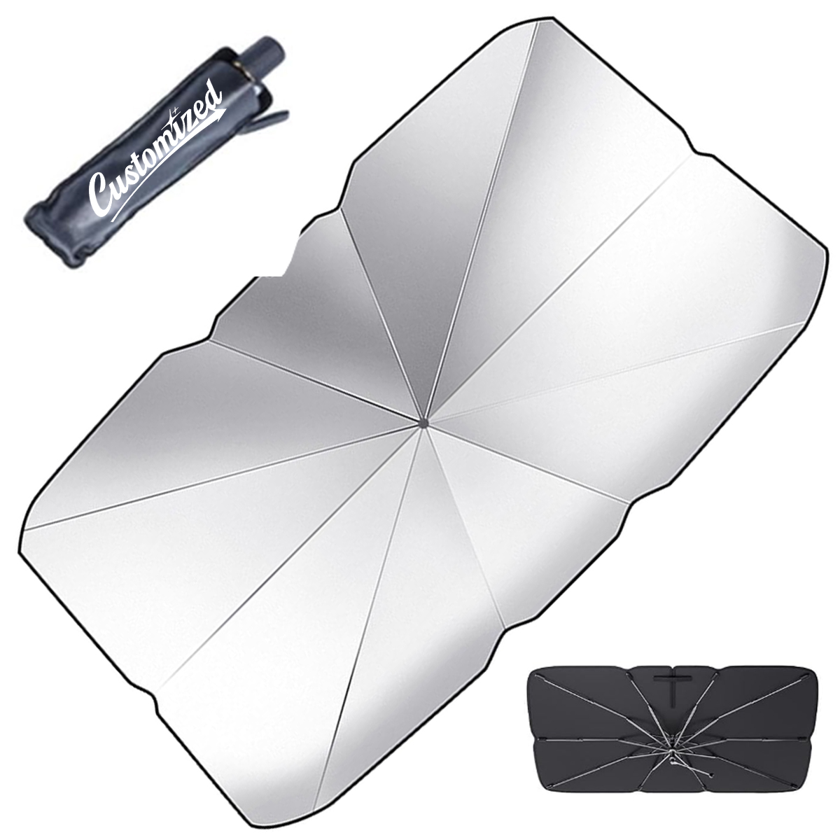 Foldable Car Windshield Sunshade Umbrella 2