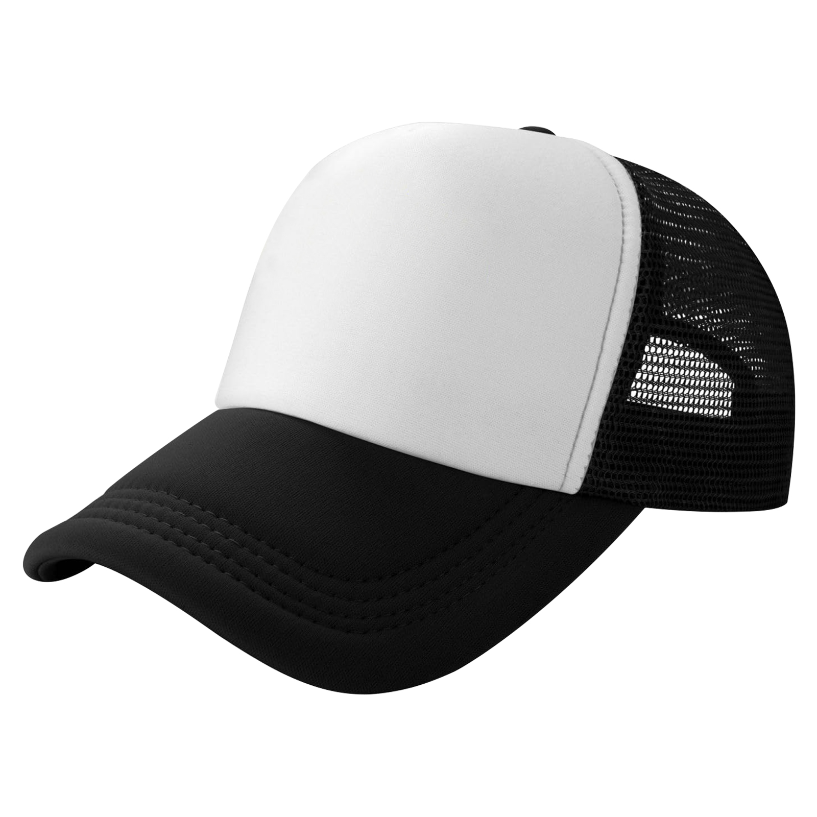Curved Brim 5-Panel Foam And Mesh Trucker Hat 11