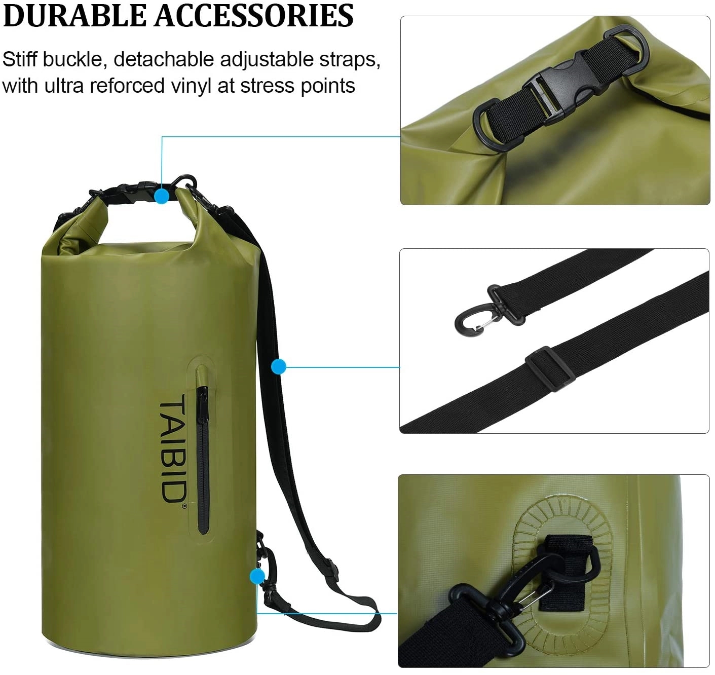 Custom 10L Water Resistant Dry Bag with Single Strap 17