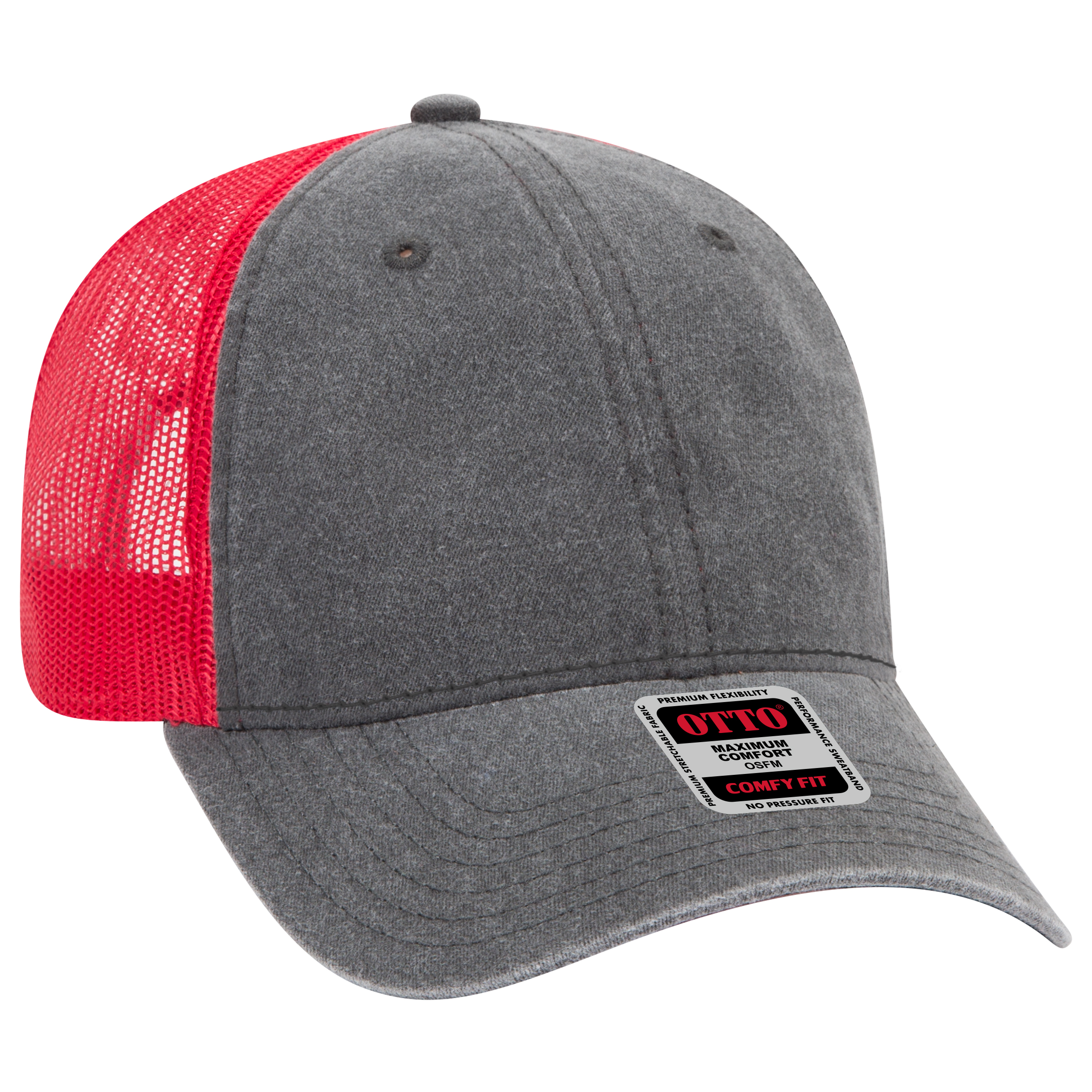 OTTO CAP® OTTO COMFY FIT® 6 Panel Low Profile Mesh Back Trucker Hat 46