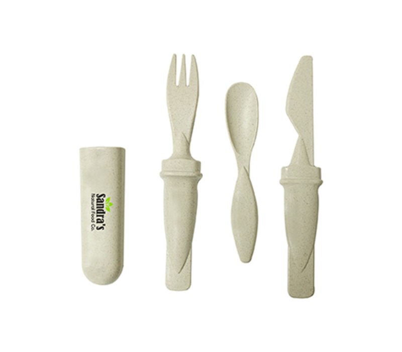 4-in-1 Eco-friendly Wheat Fiber Cutlery Set 3