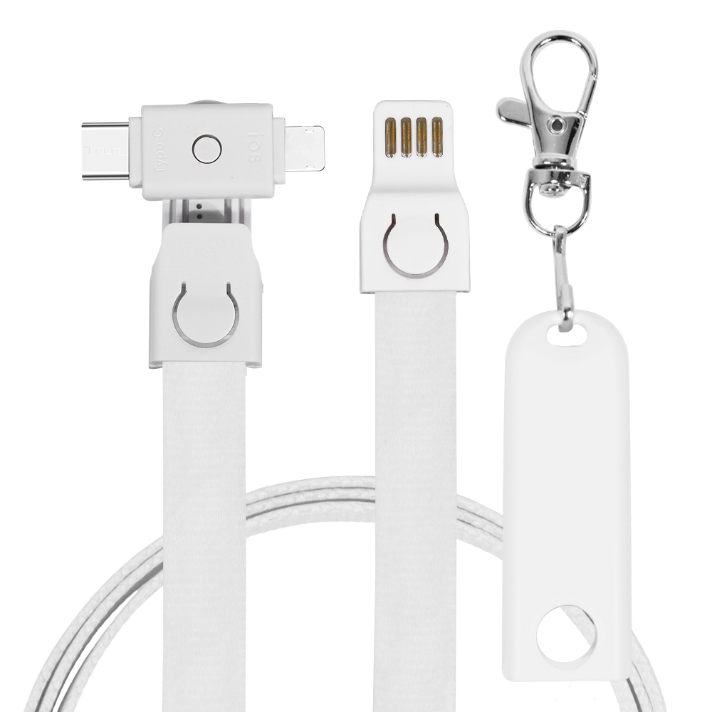 Wildrose Lanyard, 3 in1 Charging Cable with USB Tip 2