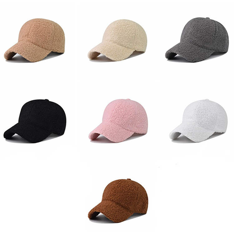 Women'S Autumn Winter Lamb Hair Warm Baseball Hat 1