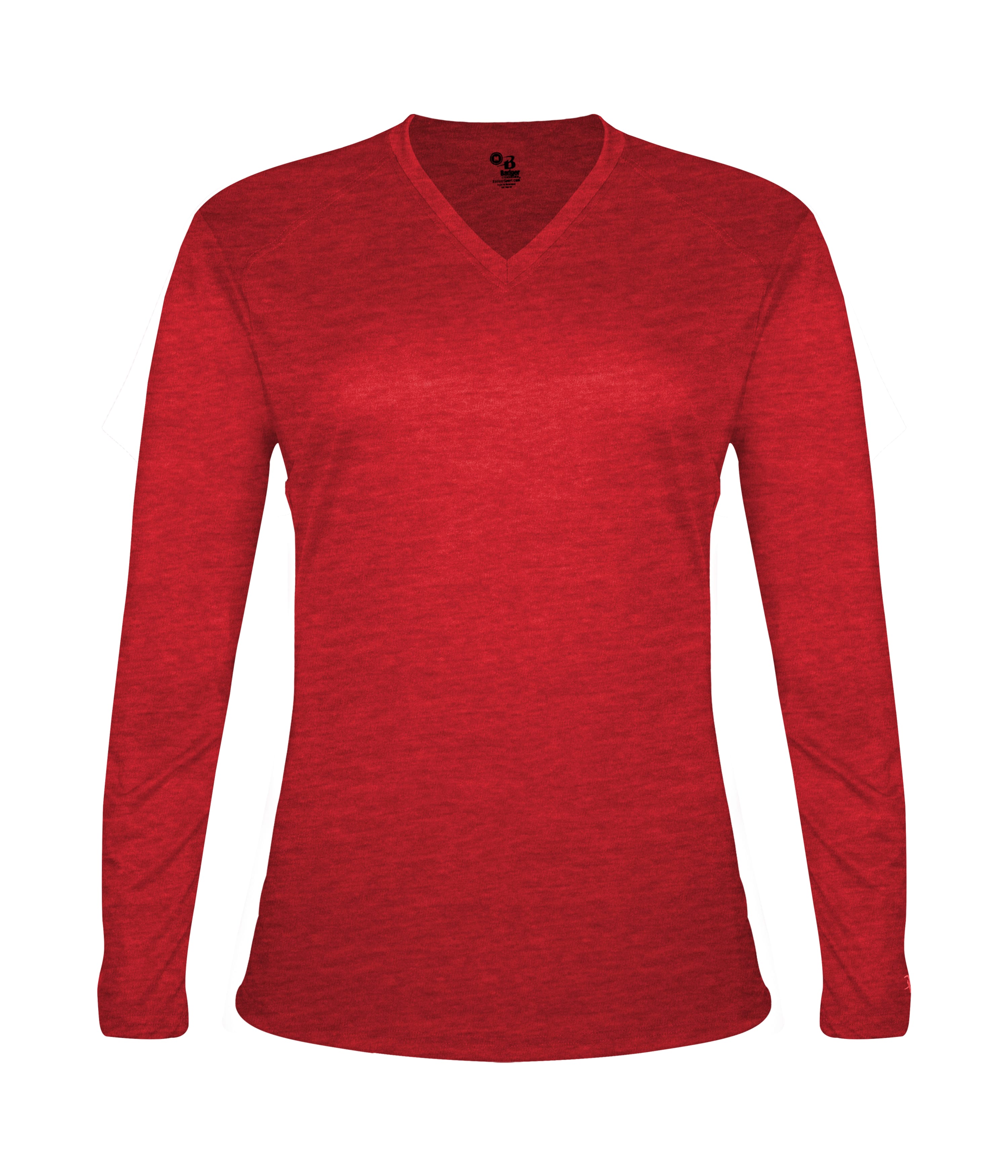 TRI-BLEND LADIES' V-NECK L/S T 15