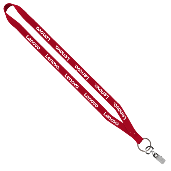 1/2" Polyester Lanyard with Sewn Metal Bulldog Clip 4