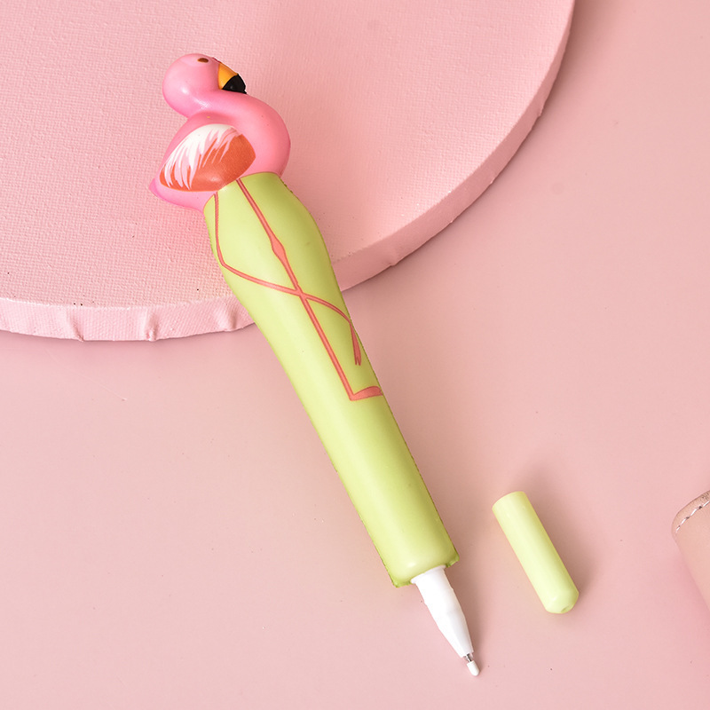2 in 1 Squishy Flamingo Ball Pen and Squeeze Toy 9