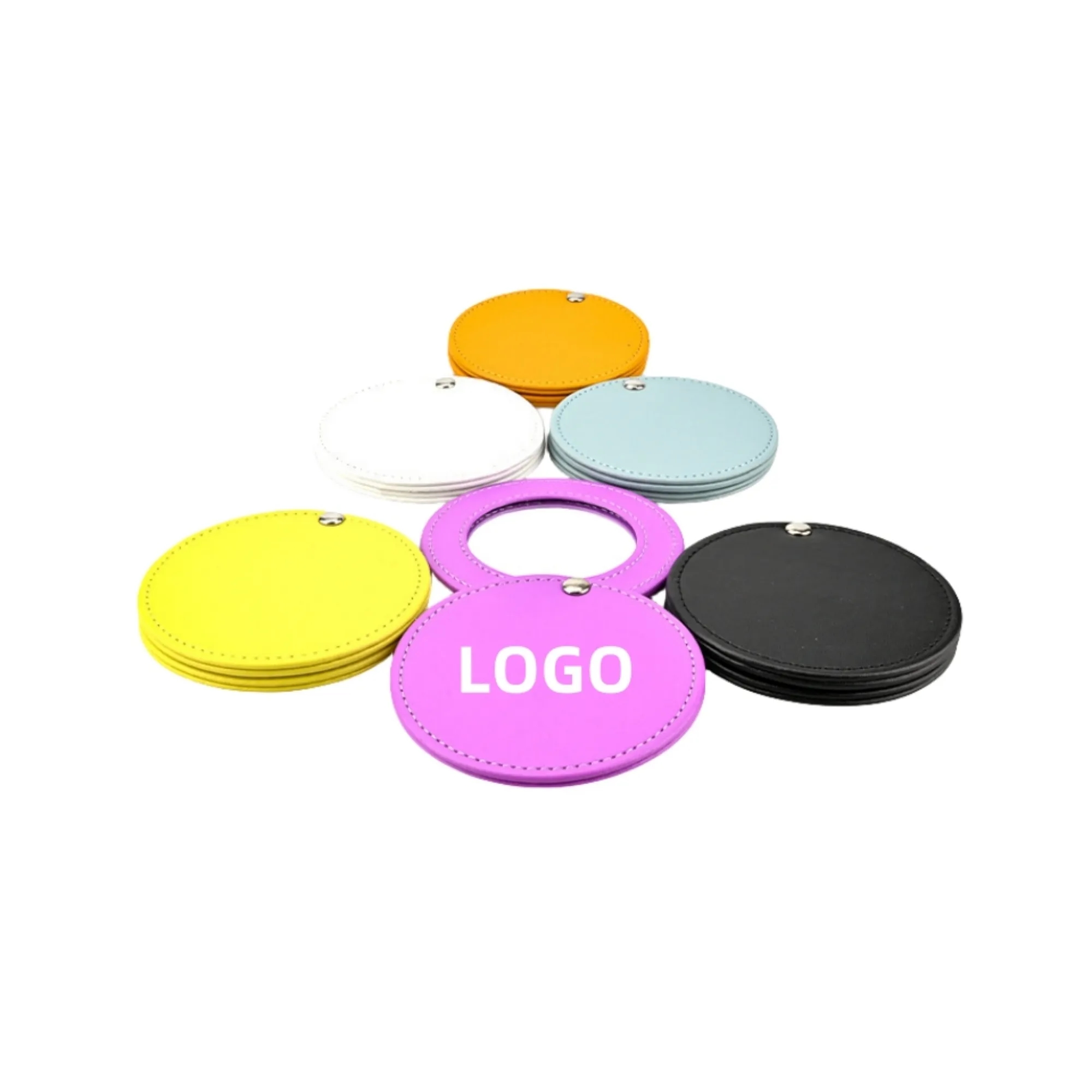 Custom Mini Pocket Mirror with PU 2