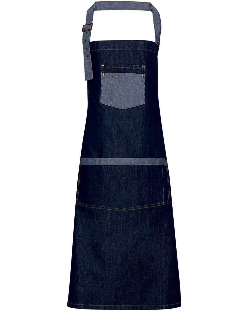 Domain Contrast Denim Bib Apron - RP127 4