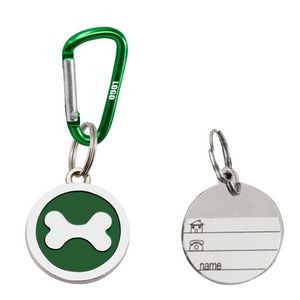 Reliable Round Paw Shaped Dog ID Tag With Carabiner 6