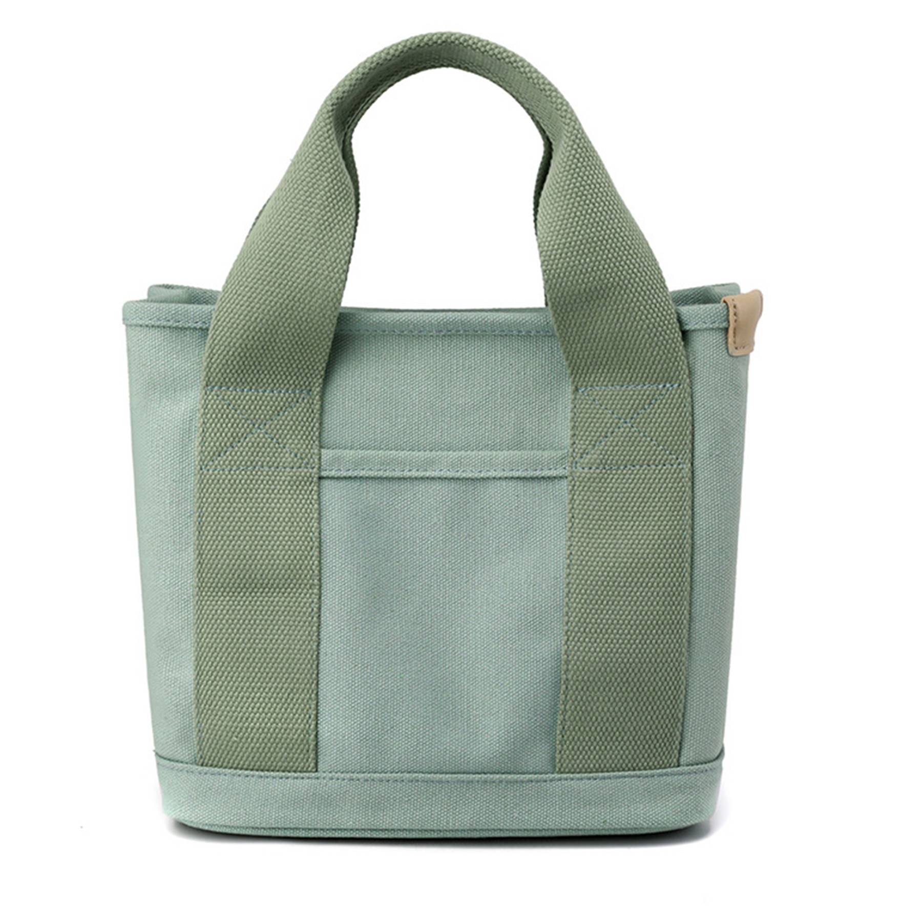 Canvas Small Tote Bag Handbag with Zipper, custom tote bag with logo imprint 13