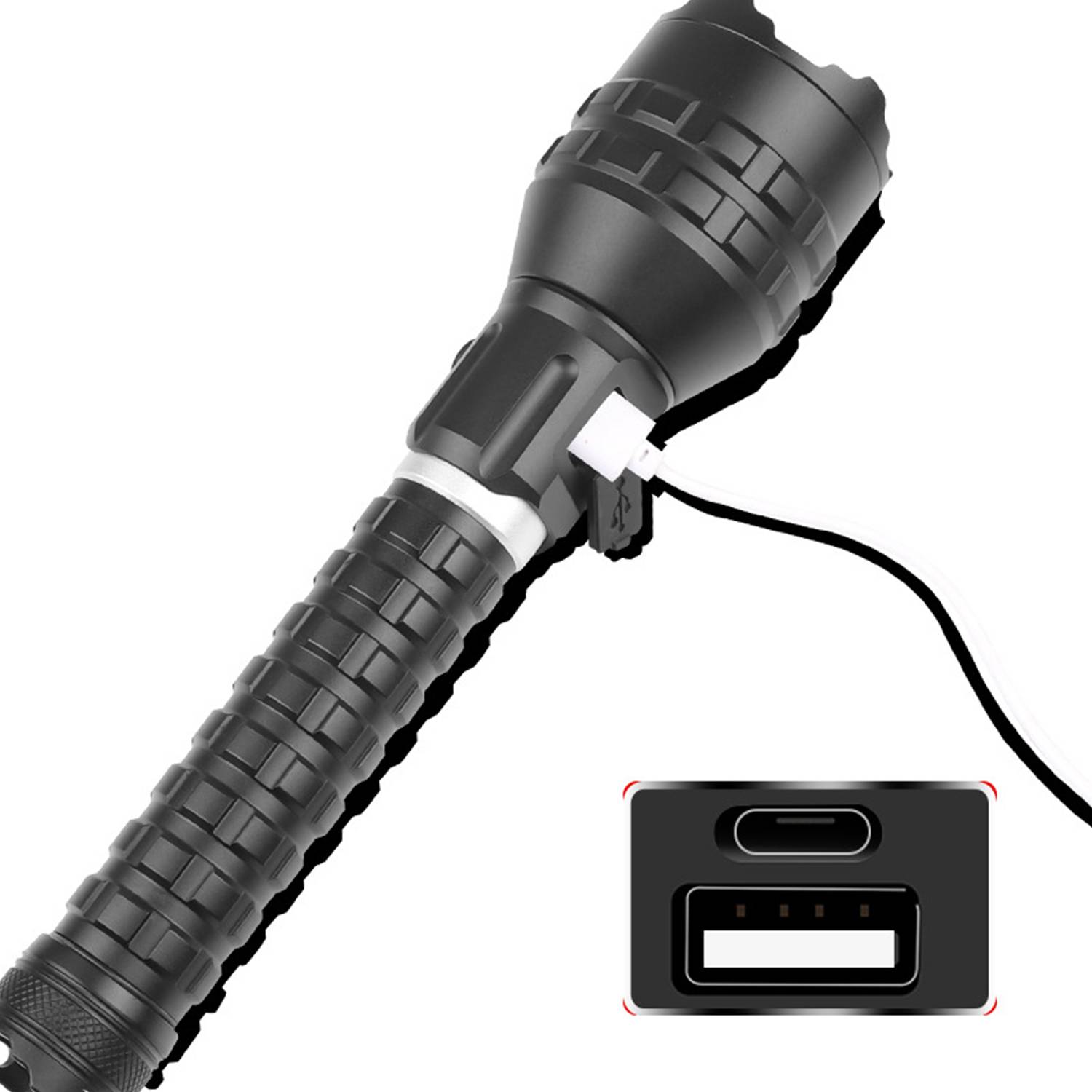 USB-C Rechargeable Flashlight - Zoom Beam & Power Alert 7