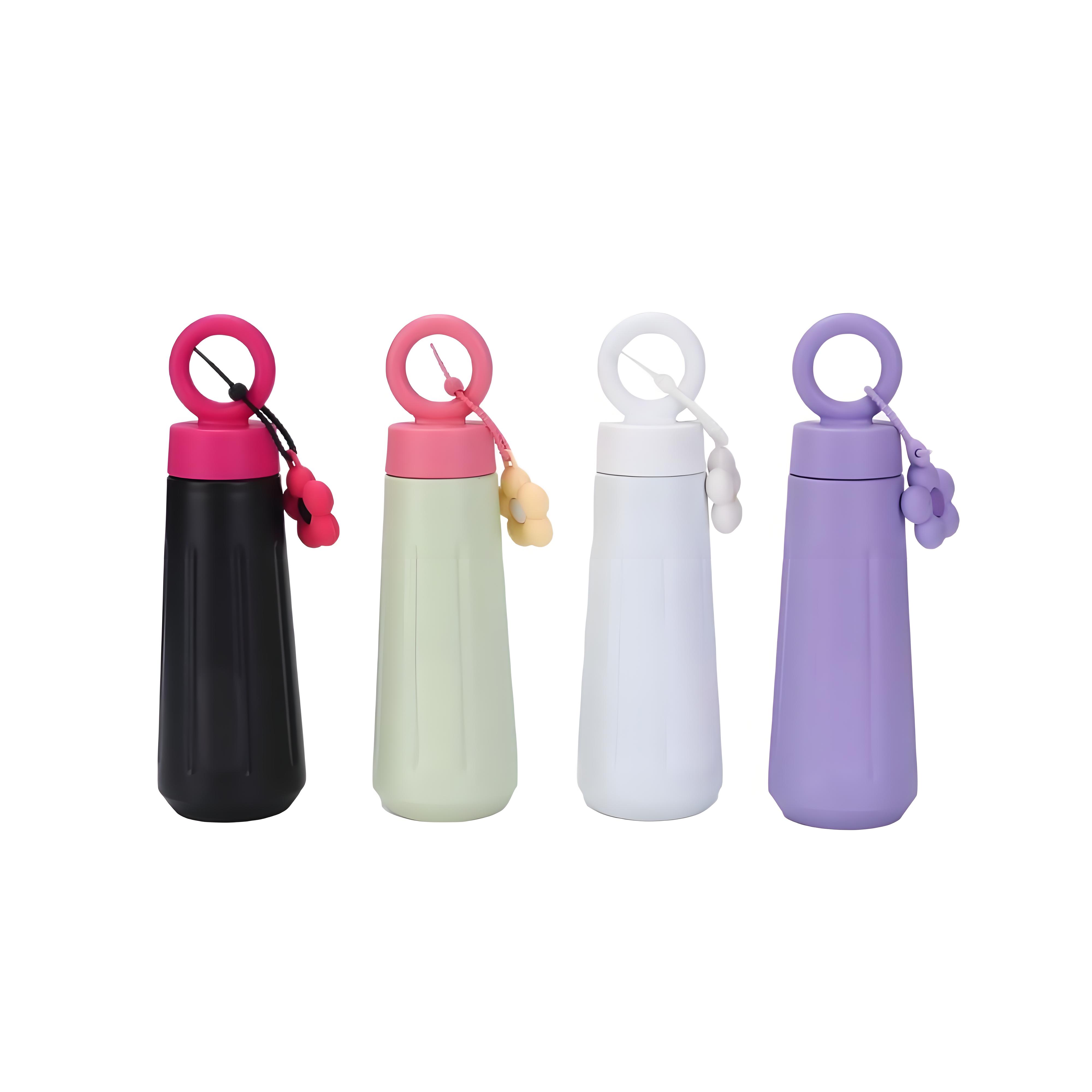 15 oz Floral Insulated Stainless Steel Water Bottle W/ Ring Handle 5