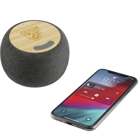 Garm Fabric & Bamboo Speaker with Wireless Chargin 42
