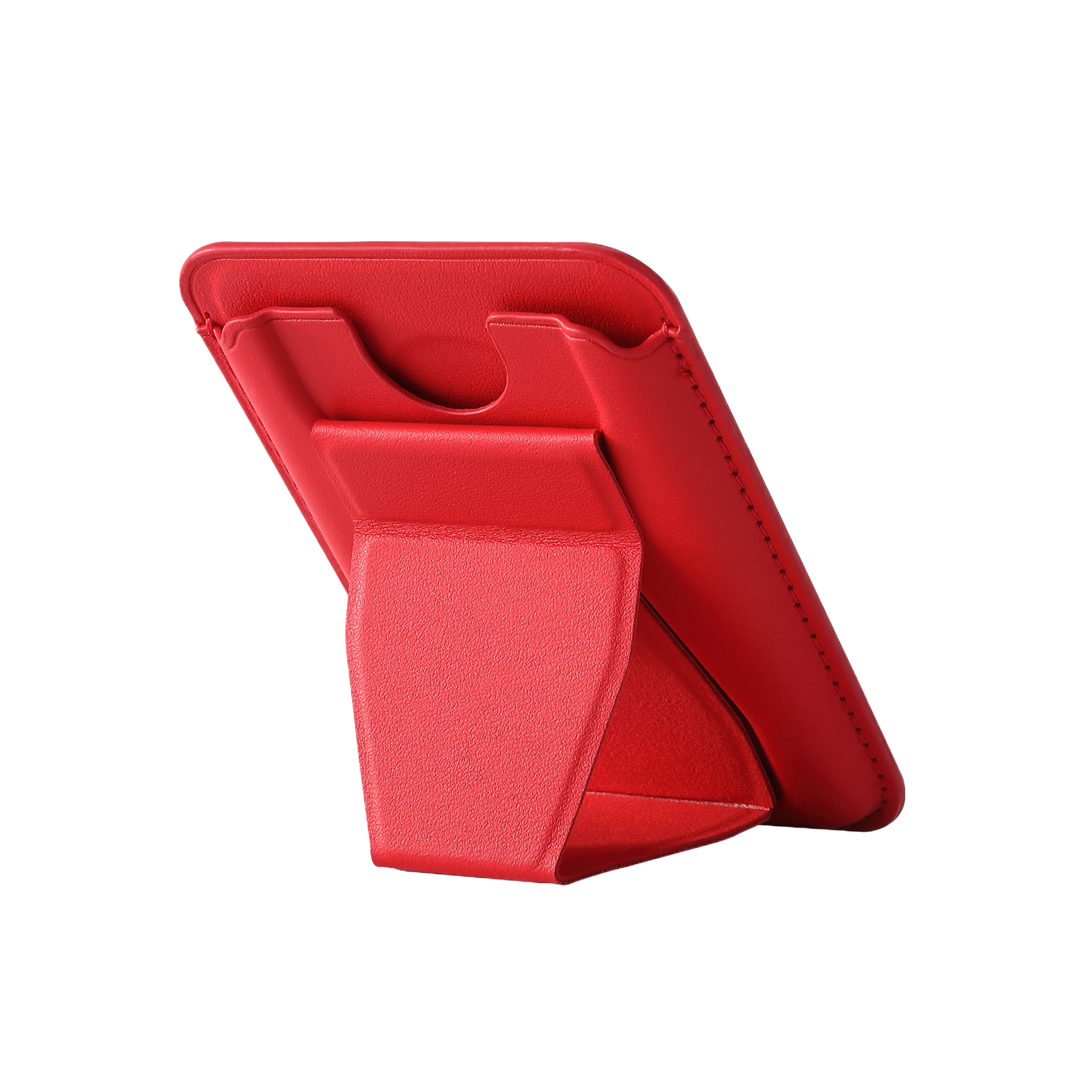 Magnetic removable PU leather card wallet with phone holder 4