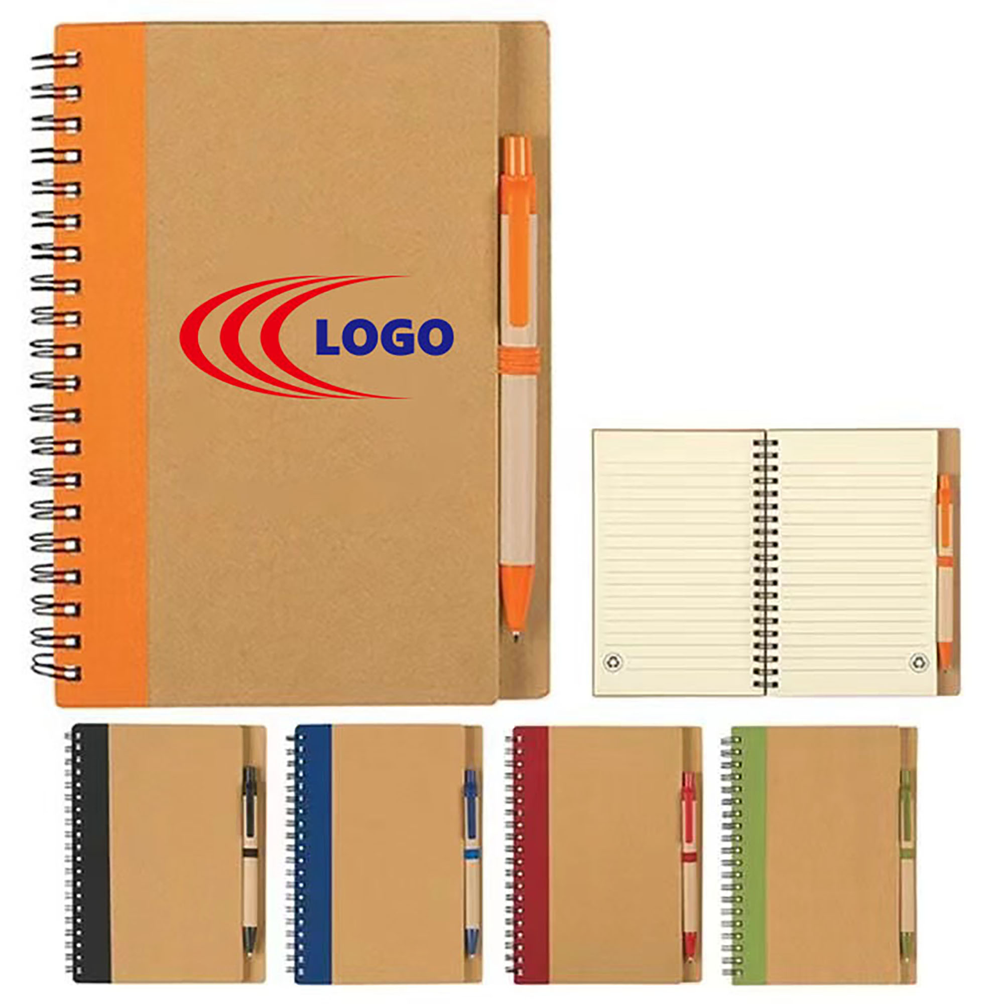 MOQ50 Spiral Coil Note Notebook With Pen 2
