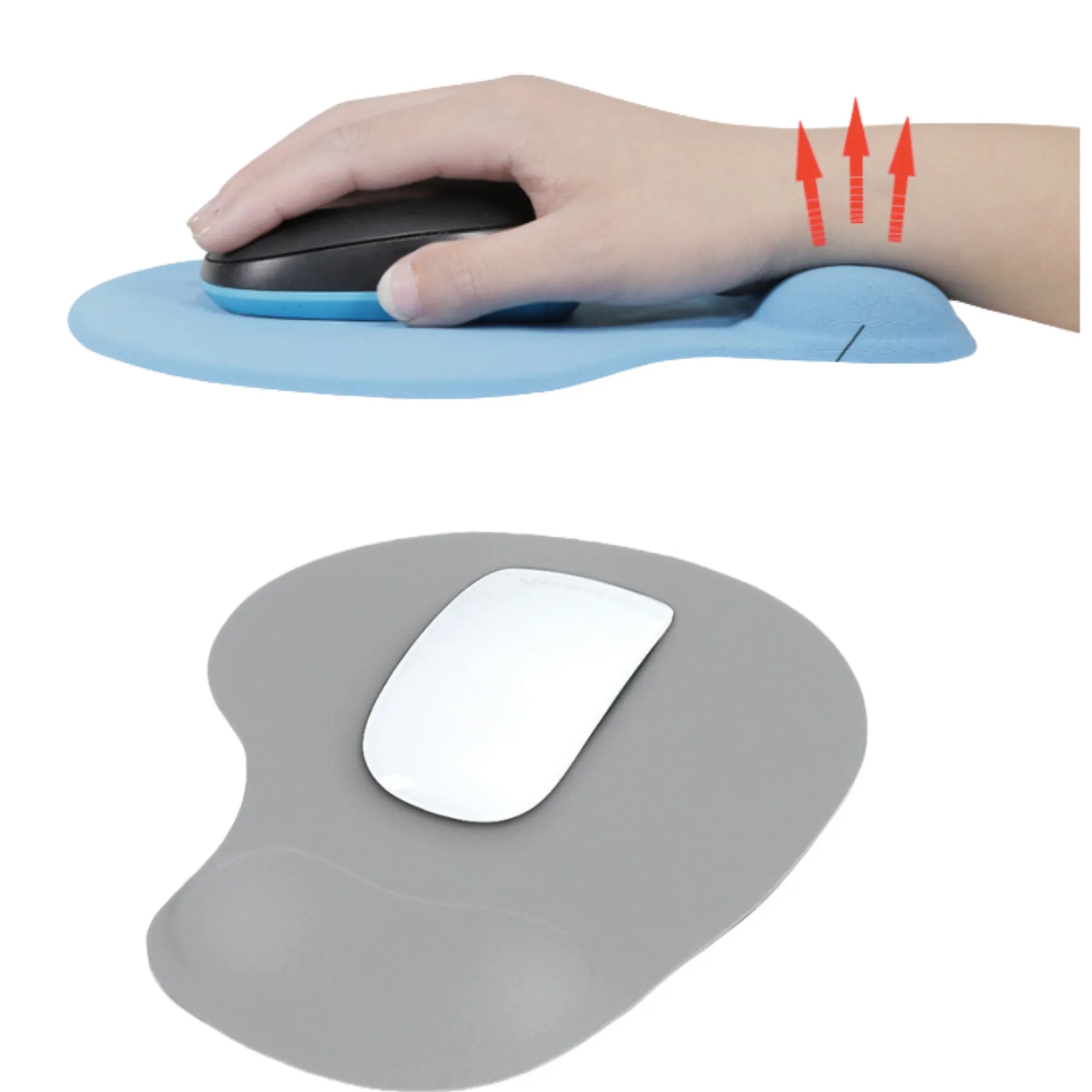 Recycled Mouse Mat Mousepad With Silicone Wrist Rests 3