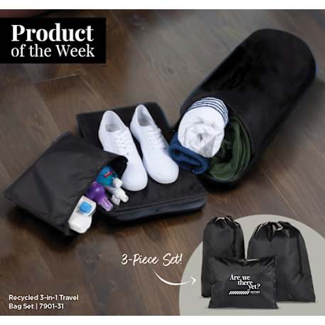 Recycled Travel Bag Set 4