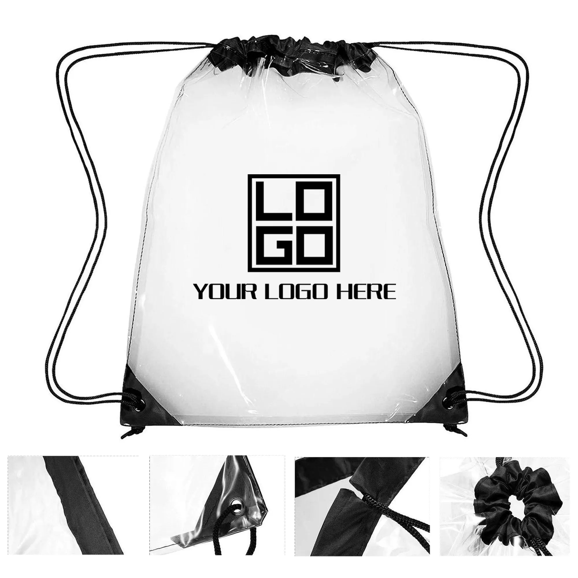Clear Waterproof Bag Drawstring Backpack 2