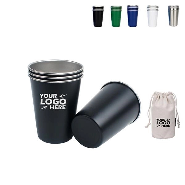 Camping Pint Cups Set 4 Pack 12Oz 2