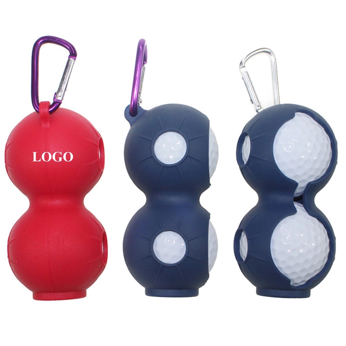 Silicone Golf Ball Holder With Carabiner 3