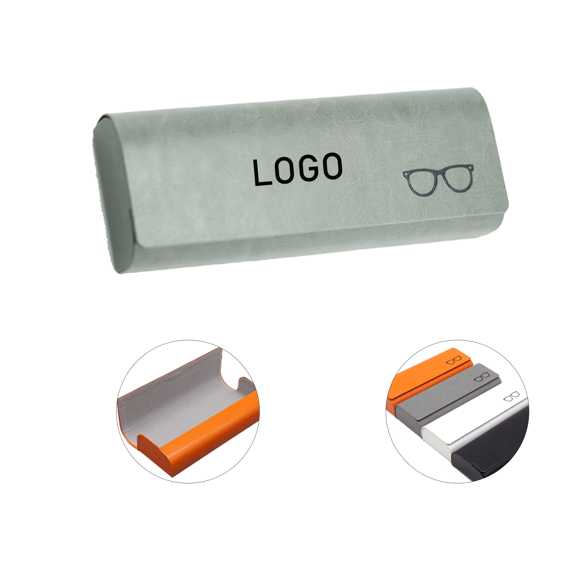 Universal Hardshell Leather Glasses Case 2