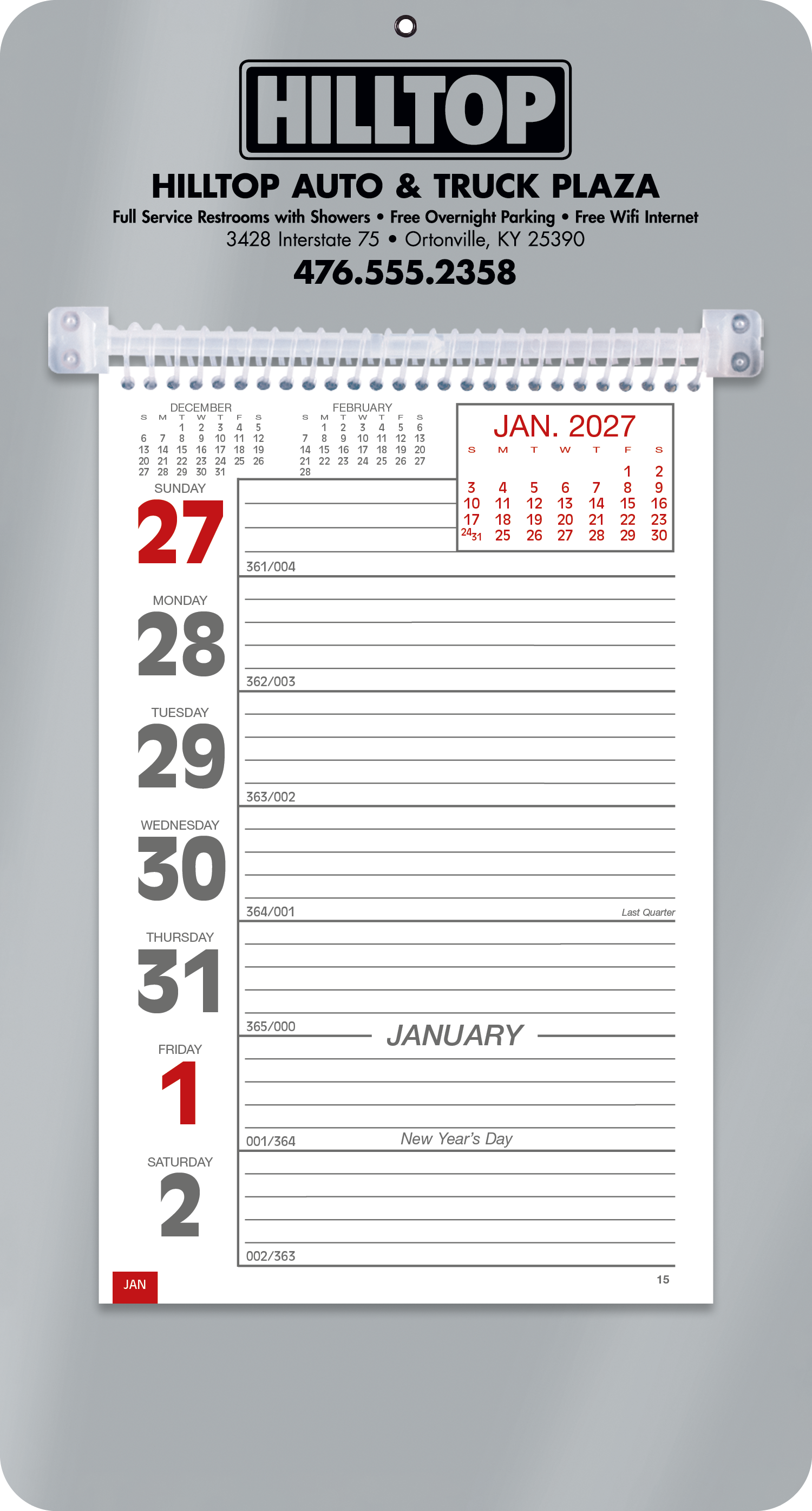 Triumph® Calendars Weekly Memo Calendar 80