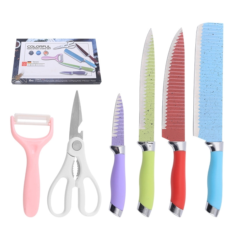 High Carbon Steel Kitchen Knife Set 6Pcs 3