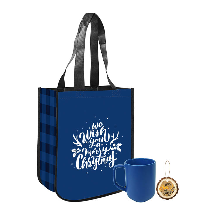 Buffalo Plaid Christmas 3" Trunk Design Ornament Gift Set 23