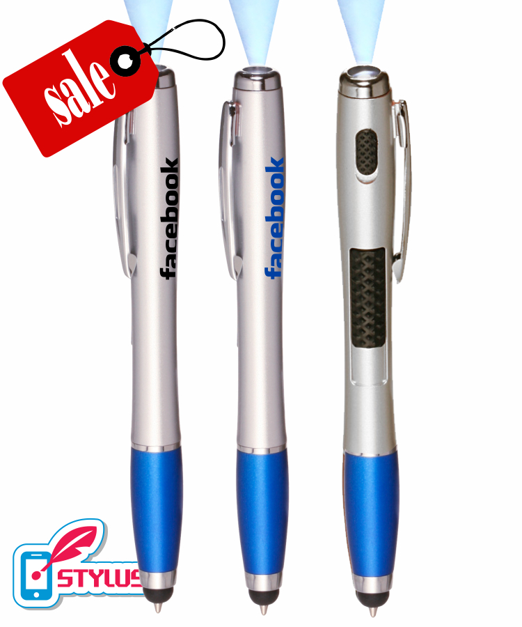 Closeout "3-in1" LED Flashlight Stylus Pen 1