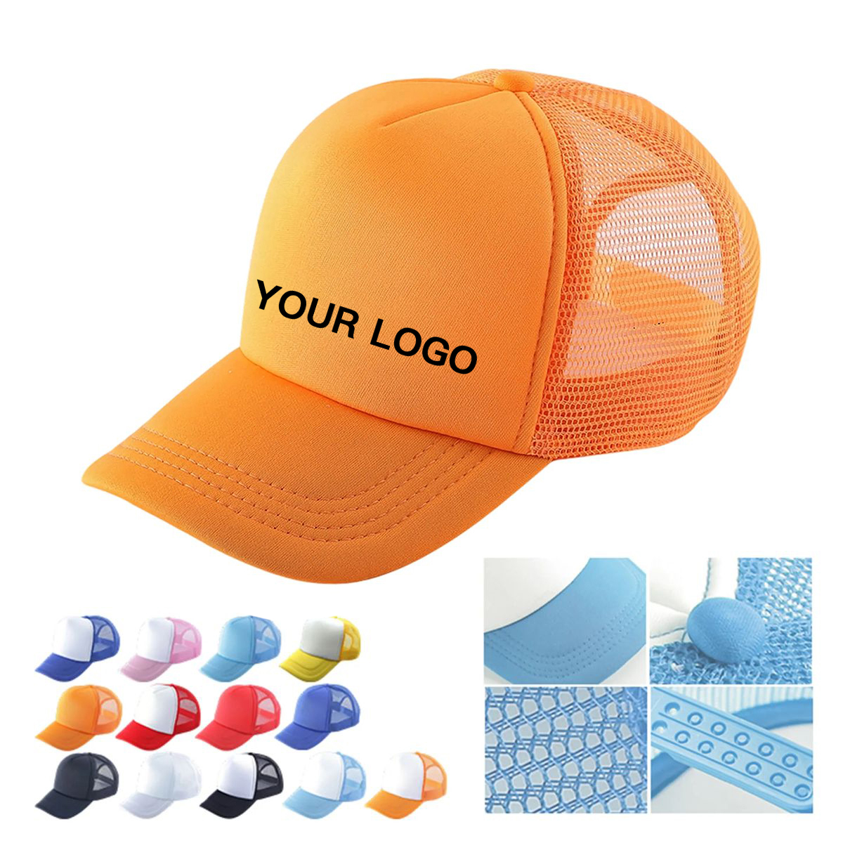 Classic Mesh Trucker Hat with Curved Brim 6